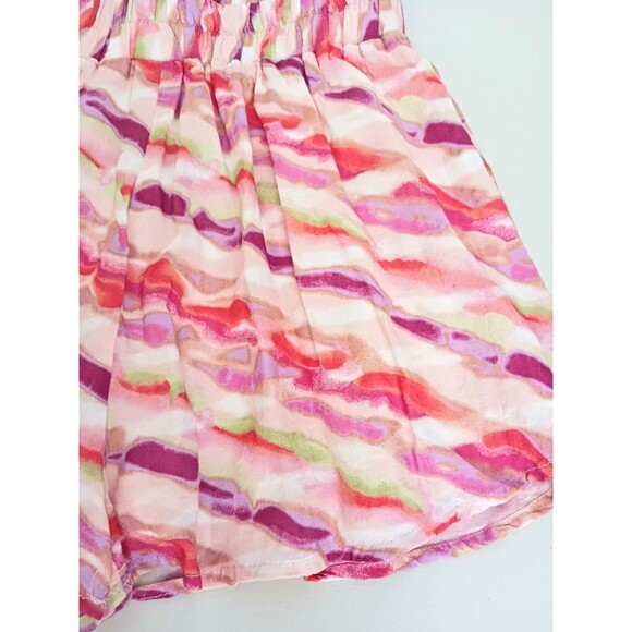 NEW Meet Me In Santorini Pull On Shorts Elastic Waist Bright Swirl Print Sz M - Picture 3 of 5